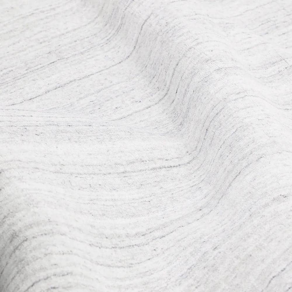 Ivory Harbor Hand-Loomed Solid Wool-Viscose 5' x 8' Area Rug
