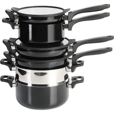 Select by Calphalon with AquaShield Nonstick 9pc Space-Saving Cookware Set