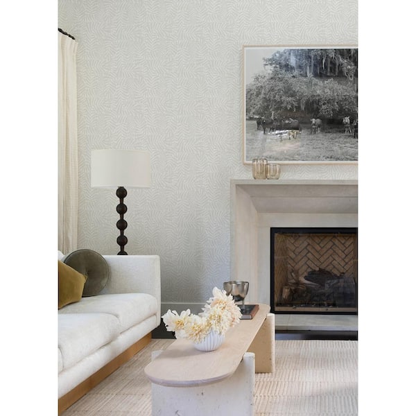 Gabriel White Fern Non-Pasted Wallpaper Sample