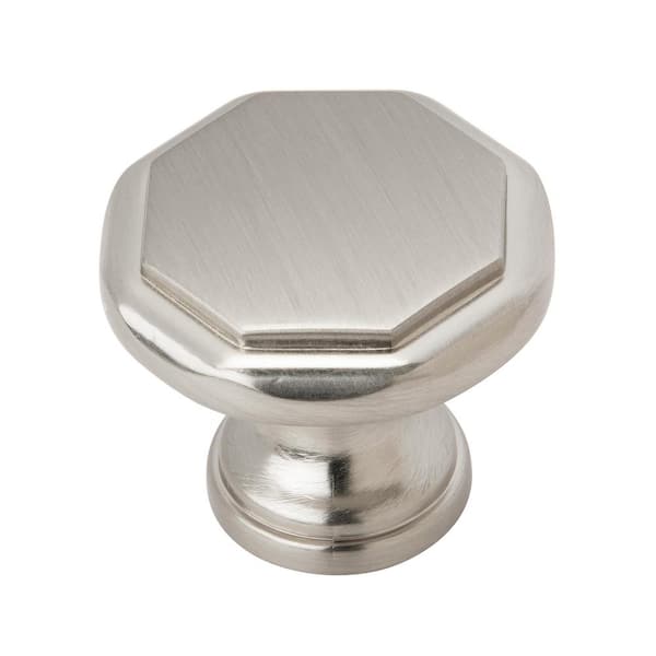 Amerock Torrance 1-3/16 in. Traditional Satin Nickel Geometric Cabinet Knob