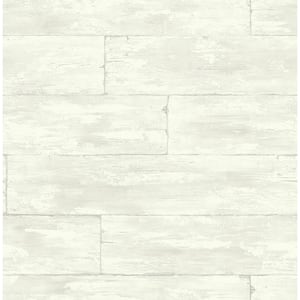 Shipwreck White Wood Paper Strippable Roll Wallpaper (Covers 56.4 sq. ft.)