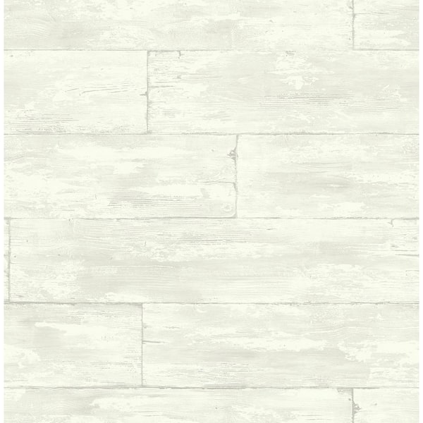 Kenneth James Shipwreck White Wood Paper Strippable Roll Wallpaper (Covers 56.4 sq. ft.)