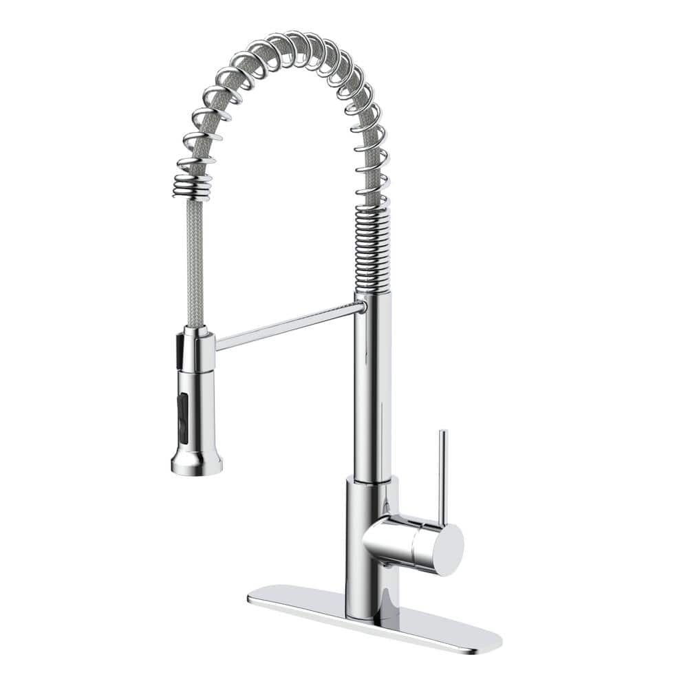 Glacier Bay Lemist SingleHandle Coil Springneck PullDown Sprayer Kitchen Faucet in Chrome