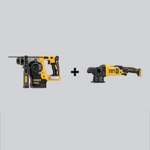 20-Volt MAX XR Cordless Brushless 1 in. SDS Plus L-Shape Rotary Hammer and 5 in. VS Random Orbit Polisher (Tools-Only)
