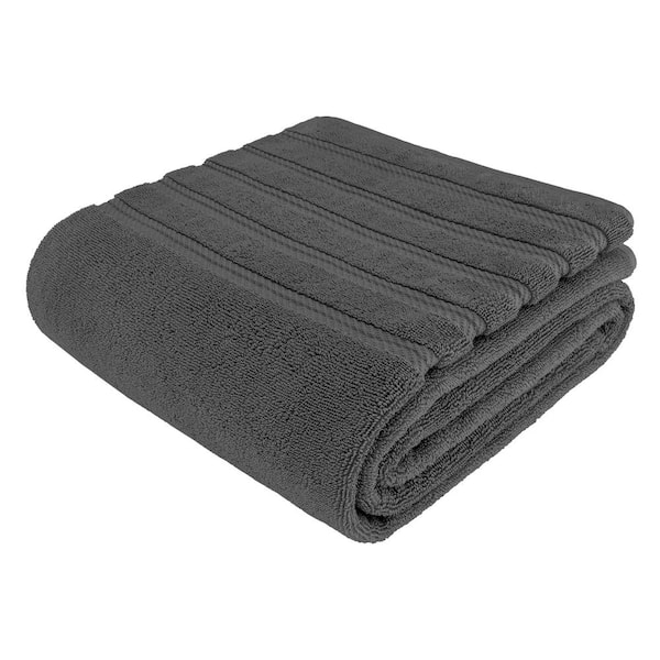 American Soft Linen 35 x 70 in. 100% Turkish Cotton Bath Towel Sheets, Rockridge Grey