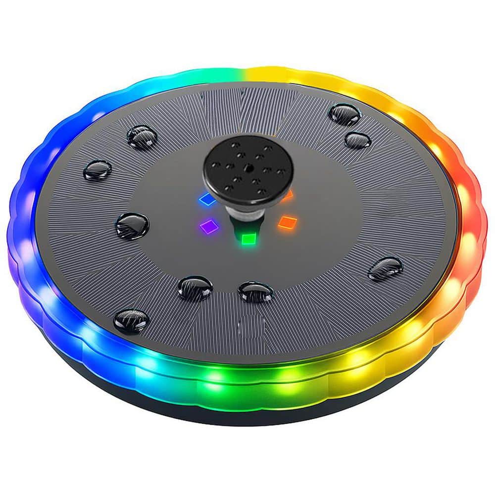 7.87 in. Plastic Solar Powered Fountain with Color LED Lights, 4W Solar Water Pump with 7 Nozzles for Garden, Pond, Pool price history on PriceWatchPro