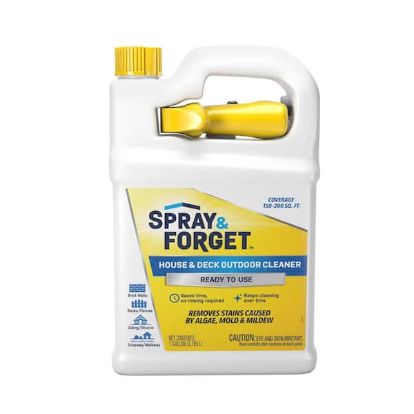 Spray & Forget 1 Gal. Ready to Use House and Deck Cleaner Nested Spray Trigger
