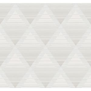 Rhombus Textile Off White and Beige Paper Non-Pasted Strippable Wallpaper Roll (Cover 60.75 sq. ft.)