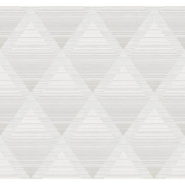 CASA MIA Rhombus Textile Off White and Beige Paper Non-Pasted Strippable Wallpaper Roll (Cover 60.75 sq. ft.)