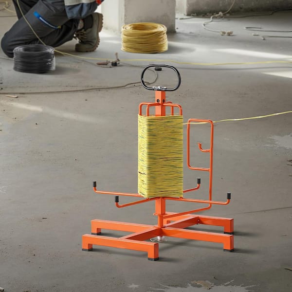 SKYSHALO Cable Dispenser Floor or Stud Mounted Wire Spool Rack