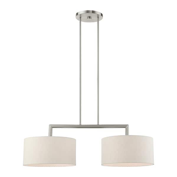 AVIANCE LIGHTING Mercury 2-Light Brushed Nickel Linear Chandelier