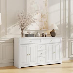 Manhattan Comfort Griffin Modern White Composite Wood 62.4 in