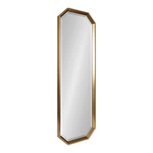 Calter 48 in. x 17 in. Classic Octagon Framed Gold Wall Accent Mirror