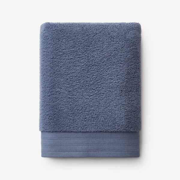 Company Cotton Plush Spa Solid Indigo Cotton Single Bath Towel