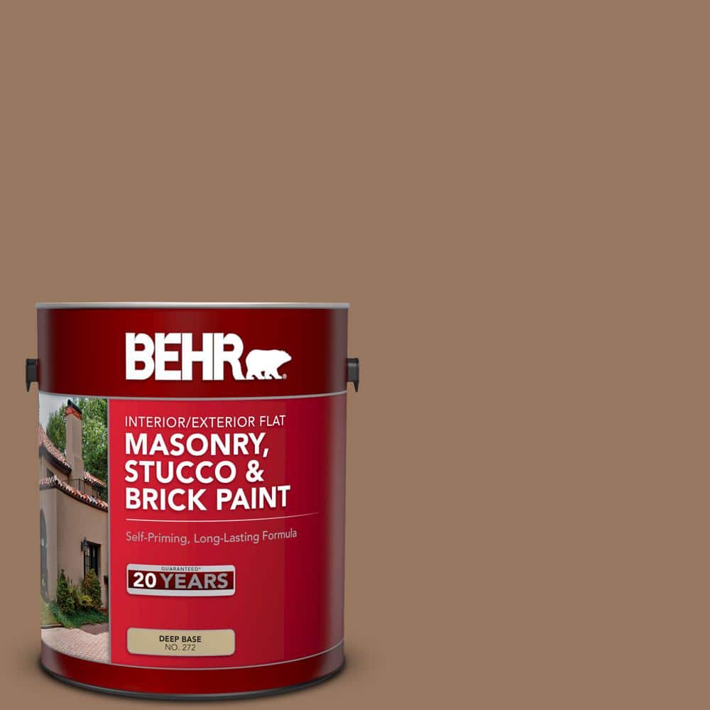 1 gal. #MS-18 Clay Brown Flat Interior/Exterior Masonry, Stucco and Brick P