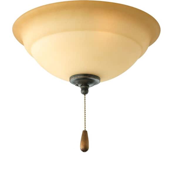 Progress Lighting Torino Collection 3-Light Forged Bronze Ceiling Fan Light