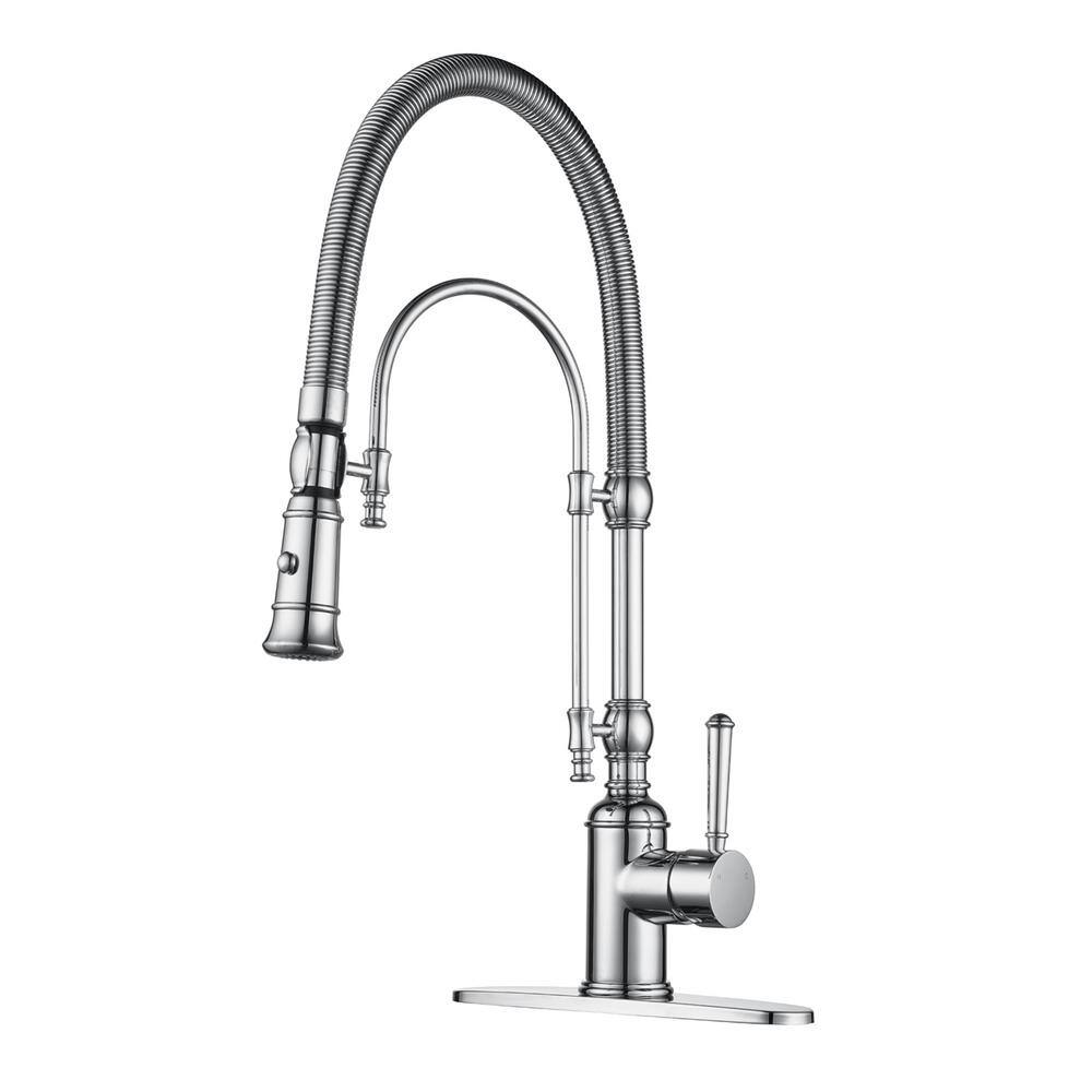 Single Handle Pull Down Sprayer Kitchen Faucet in Chrome price history on PriceWatchPro