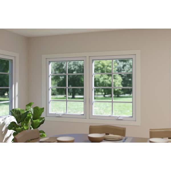 TAFCO WINDOWS 72 in. x 48 in. White Double-Pane Insulated Glass