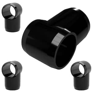 1 in. Furniture Grade PVC Slip Sling Tee in Black (4-Pack)