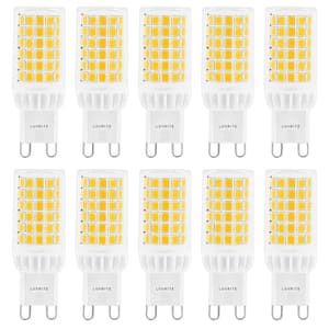 LUXRITE 45-Watt Equivalent 5-Watt G9 Bi-Pin Base T4 LED Bulb 2700K Warm White 500 Lumens Dimmable (10-Pack) LR24670-10PK - Home Depot