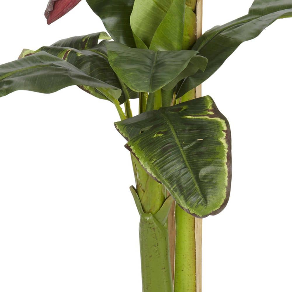 Green Silk and Plastic Potted Banana Tree Set