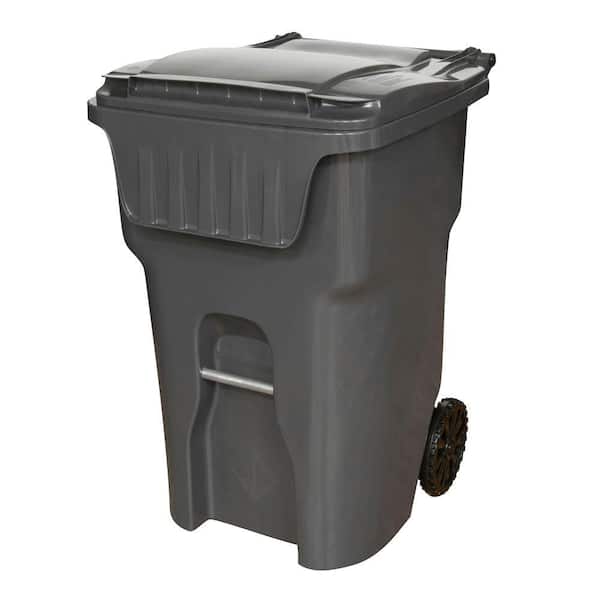 1047GY Grey Rollout Container 95 Gallon Trash Cans with Wheels