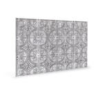 18.5'' x 24.3'' Empire Decorative 3D PVC Backsplash Panels in Crosshatch Silver 1-Piece