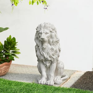 20.75 in. H MGO White Guardian Sitting Statue