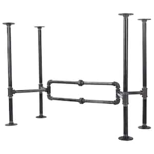 3/4 in. Black Steel Pipe 3 ft. L x 28.5 in. H "O" Design Desk Kit