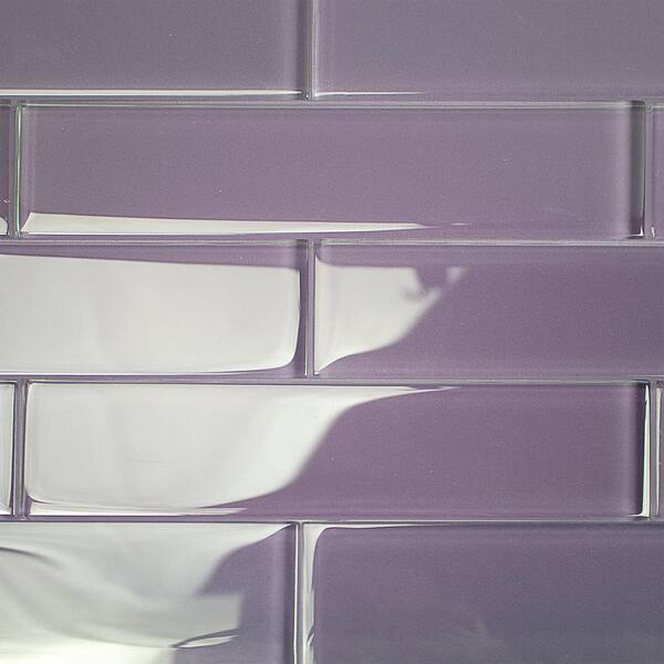 Ivy Hill Tile Contempo Grape 2 in. x 8 in. x 8mm Polished Glass Floor and Wall Tile (1 sq. ft.)