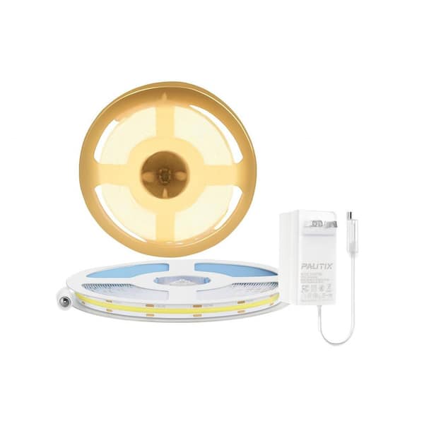 16.4 ft. Integrated LED Strip Light Fixture, Dimmable 24V,Warm White 2700K,CRI93 plus,High Lumen,Flexible LED Tape Light