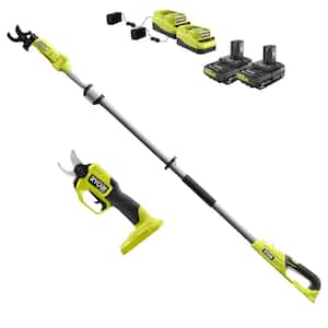 ONE+ HP 18V Brushless Cordless Pruner and Cordless Pole Lopper with (2) 2.0 Ah Batteries and (2) Chargers