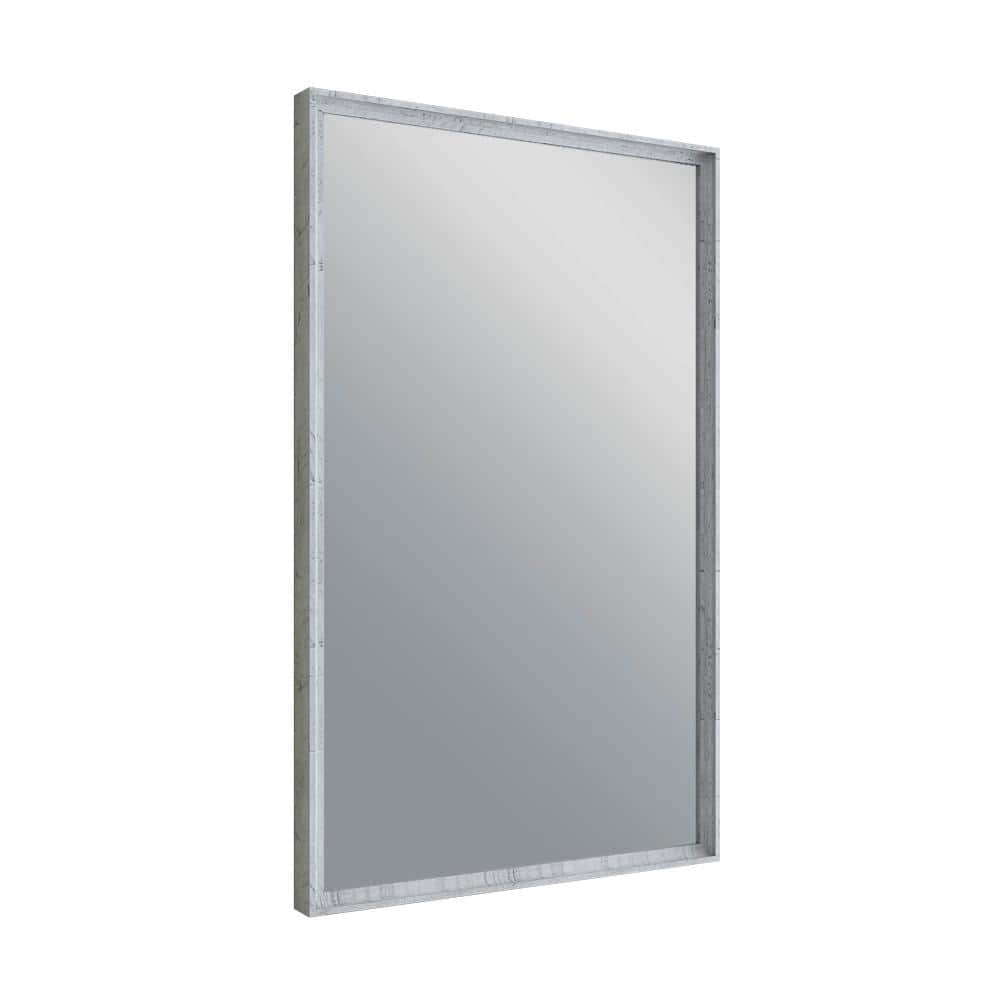 Formosa Rustic White Solid Acacia 20" Rectangular Bathroom Vanity Mirror