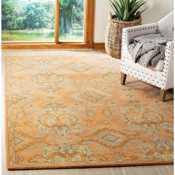 Wyndham Terracotta Doormat 3 ft. x 4 ft. Floral Area Rug