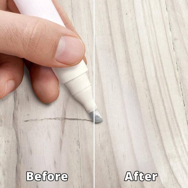 White Furniture Touch Up Pen Repair Wood Floor Cabinet Scratches Quick  Drying