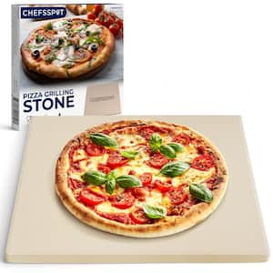 Cordierite Pizza Stone for Grill and Oven - 12 in. x 12 in. - 0.5 in. Thick