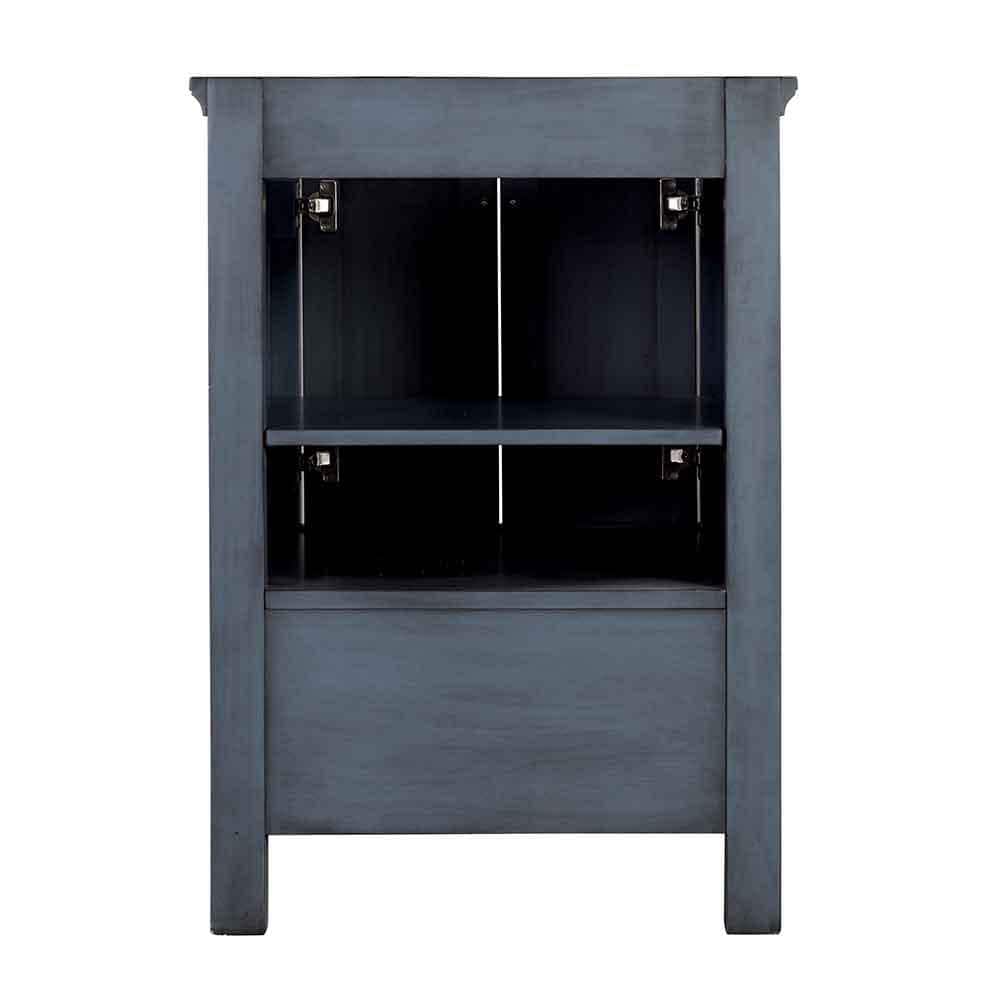 Harbor Blue 24" Wood Vanity Cabinet with Chrome Hardware