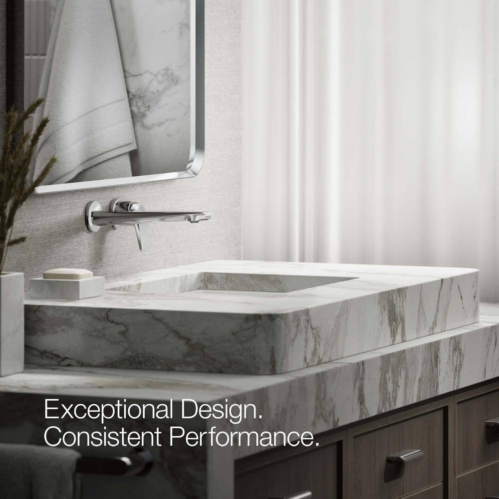 Polished Chrome Single-Handle Wall-Mount Bathroom Faucet