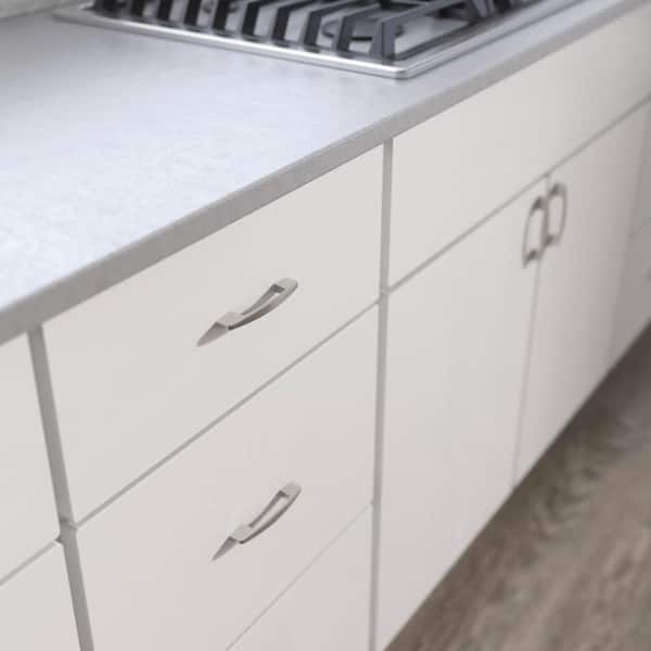 10-Pack Newton Dual Mount 2-3/4 or 3 in. (70/76 mm) Modern Satin Nickel Cabinet Drawer Pulls