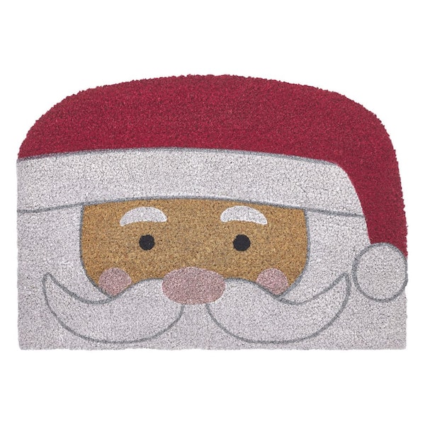 Santa Multi 17 in. x 24 in. Coir Holiday Design Indoor/Outdoor Door Mat