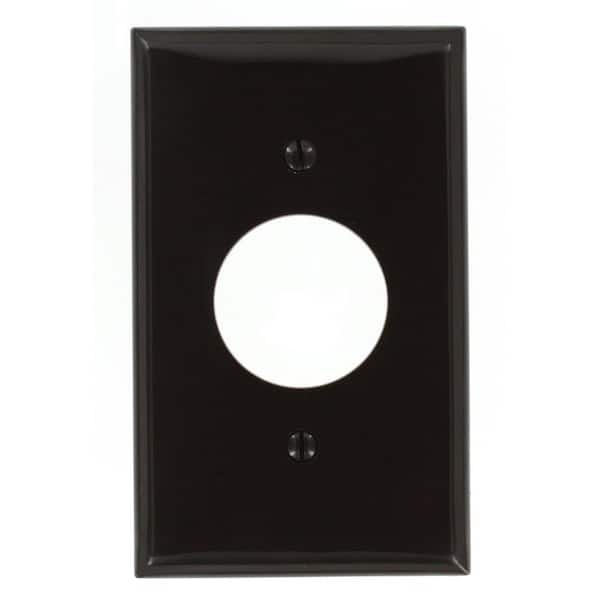 Leviton 1-Gang Brown Single Outlet/Receptacle Nylon Standard Wall Plate (1-Pack) 80704