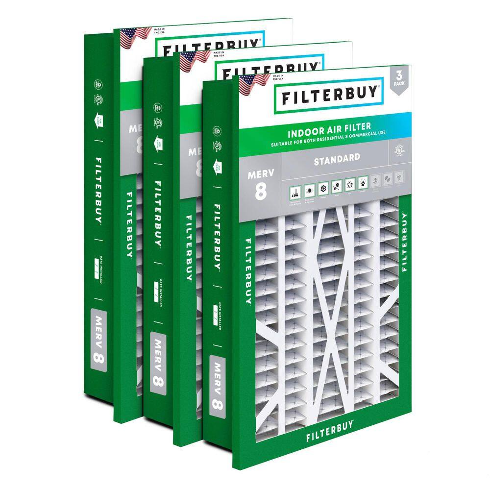16 in. x 25 in. x 5 in. MERV 8 (FPR 5) Dust Defense Pleated HVAC AC Furnace Air Filters for Honeywell Grille (3-Pack) price history on PriceWatchPro