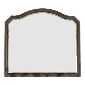 2.5 in. W x 43.5 in. H Wooden Frame Brown Wall Mirror