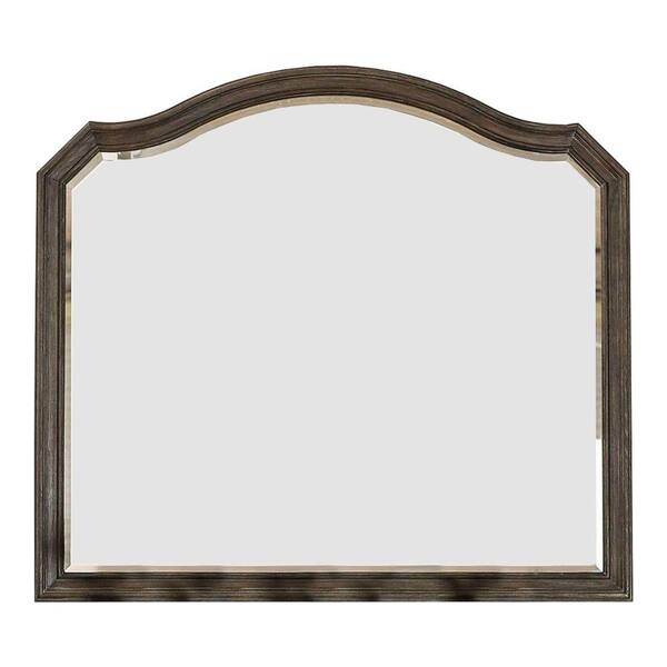 Benjara 2.5 in. W x 43.5 in. H Wooden Frame Brown Wall Mirror