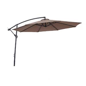 10 ft. Outdoor Offset Cantilever Patio Umbrella in Taupe