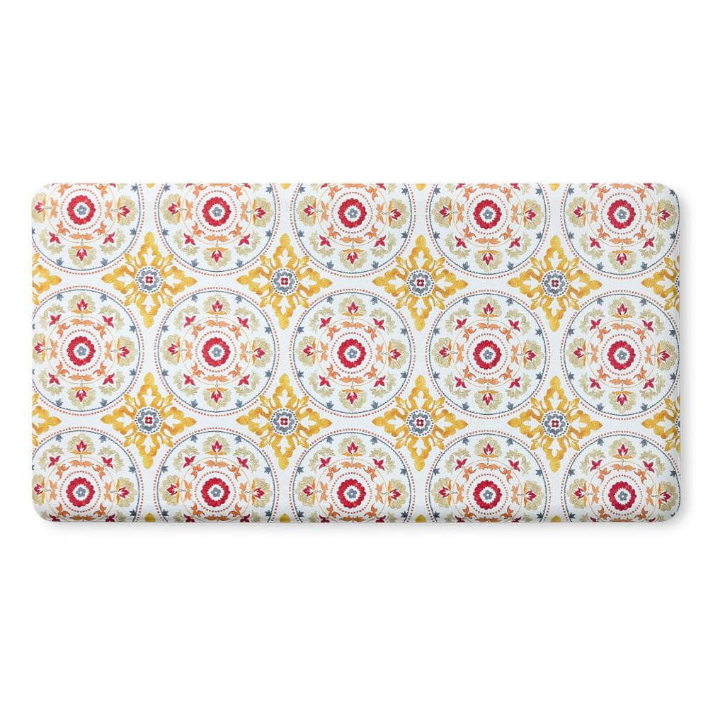 Fiesta Red and Yellow PVC Anti-Fatigue Kitchen Mat