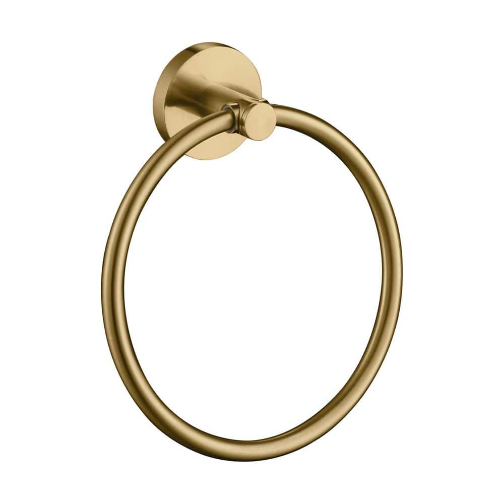 (1-Pack) Bathroom Accessories Wall Mounted Towel Ring in Brushed Brass price history on PriceWatchPro
