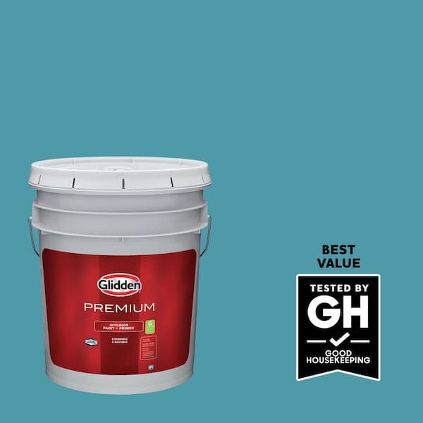 Glidden Premium 5 gal. PPG1150-5 Acapulco Cliffs Eggshell Interior Latex Paint