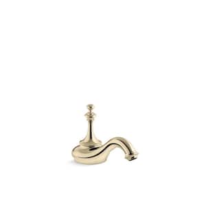 Artifacts With Tea Design Bathroom Sink Spout, Vibrant French Gold