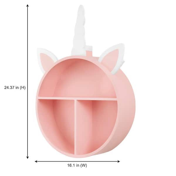 Unicorn Pastel Pink Wall Shelf